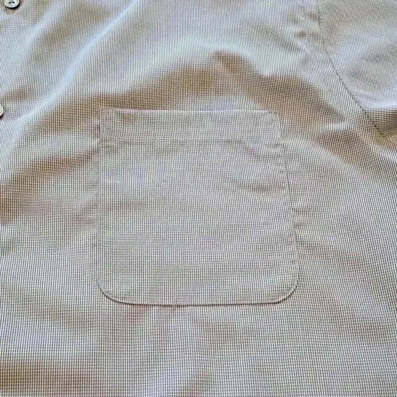Calvin Klein Men's  Dress Shirt Grey Cotton 17 - 32/33 Micro Check Non Iron - Picture 8 of 12